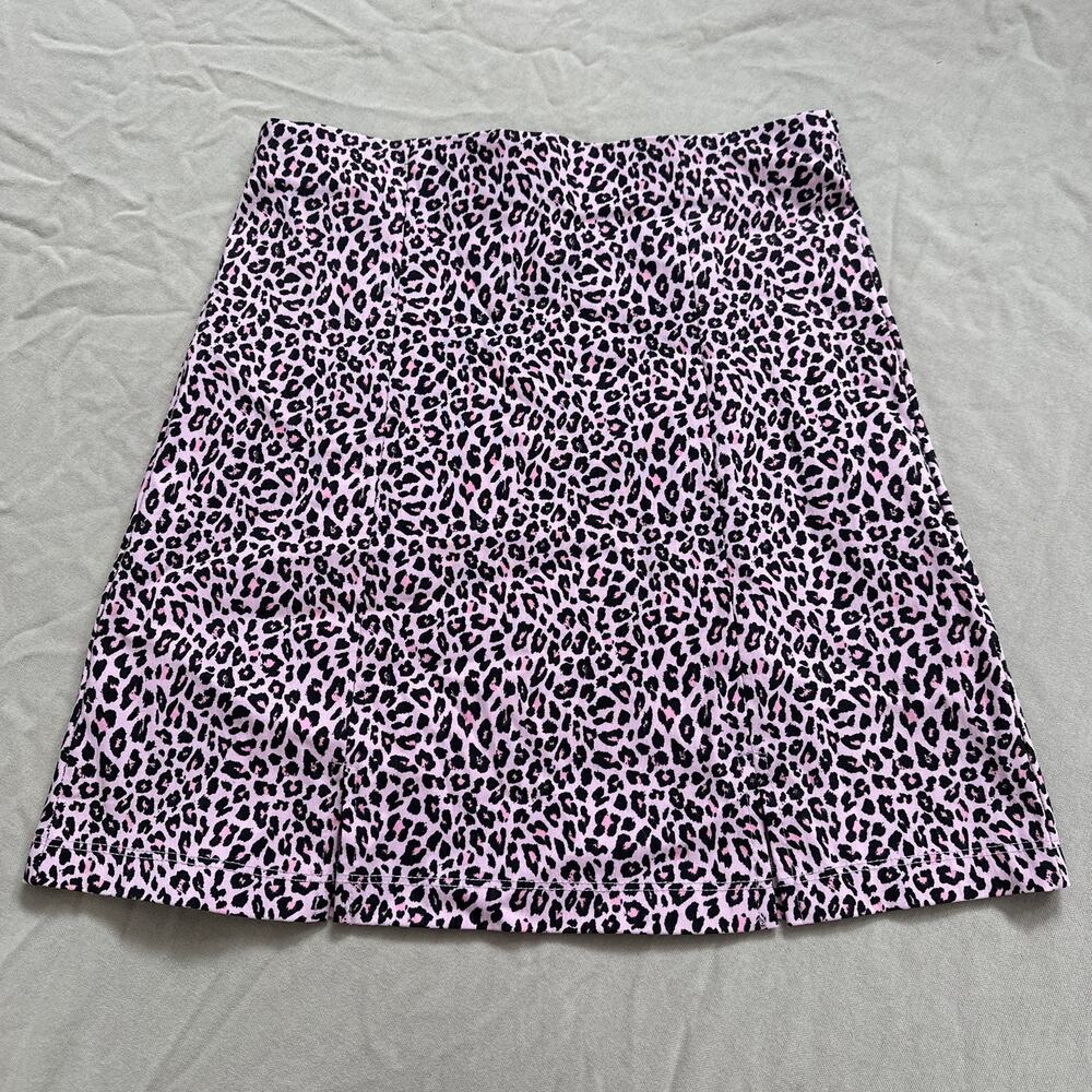 Topshop Pink Leopard Print Mini Skirt Stretchy Bodycon Pencil Sz 2 Mcbling